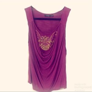 Apt. 9 Beaded Sleeveless Top, Medium